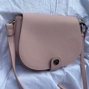 Elegant Pink mini saddlebag Bag with Minimalist Design